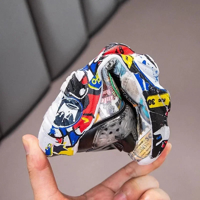 Kids' Cartoon Graffiti Sneakers