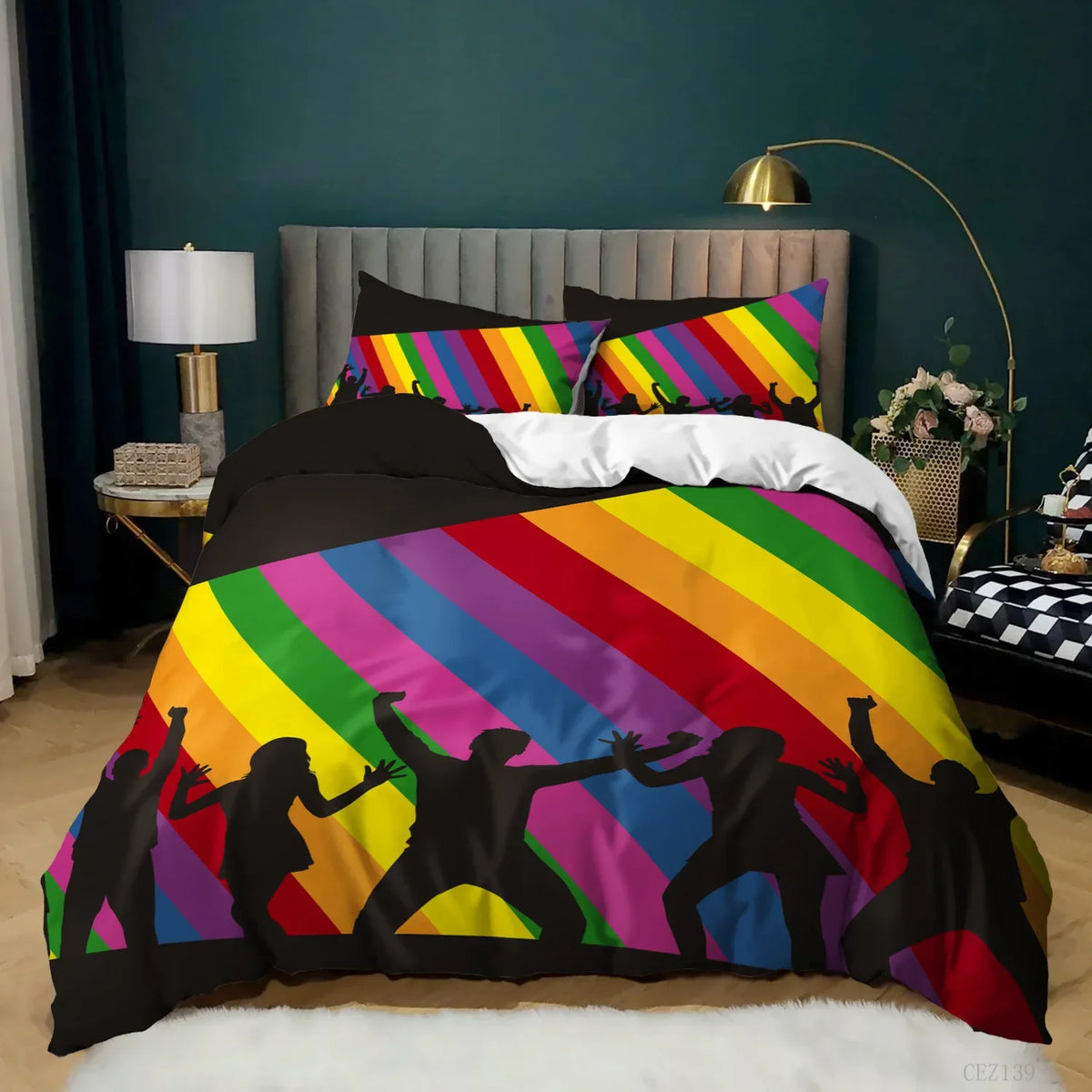 Rainbow Pride Duvet Cover Set with Pillowcases