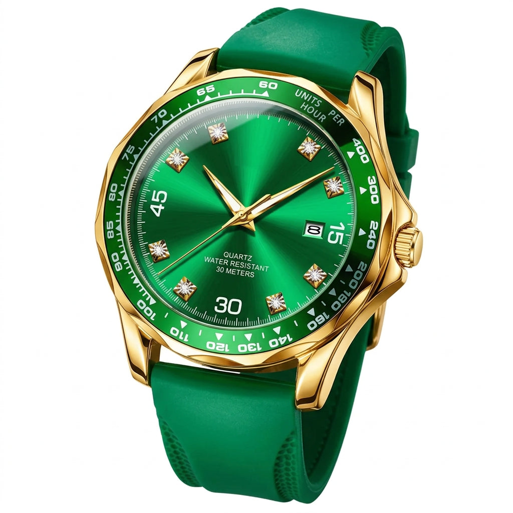 Men's Quartz Stainless Steel Watch with Auto Date