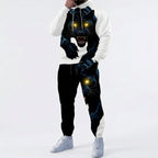 Men's 3D Tiger Print Hoodie and Pants Set
