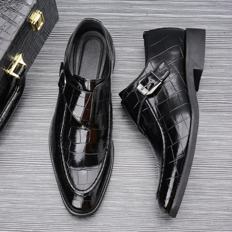 Men's Luxury Monk Strap Pointed Toe Dress Shoes