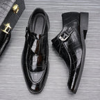Men's Luxury Monk Strap Pointed Toe Dress Shoes