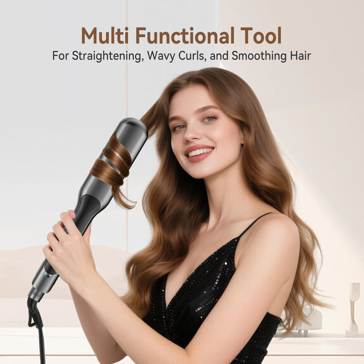 Portable Wet & Dry Mini Hair Straightener Flat Iron