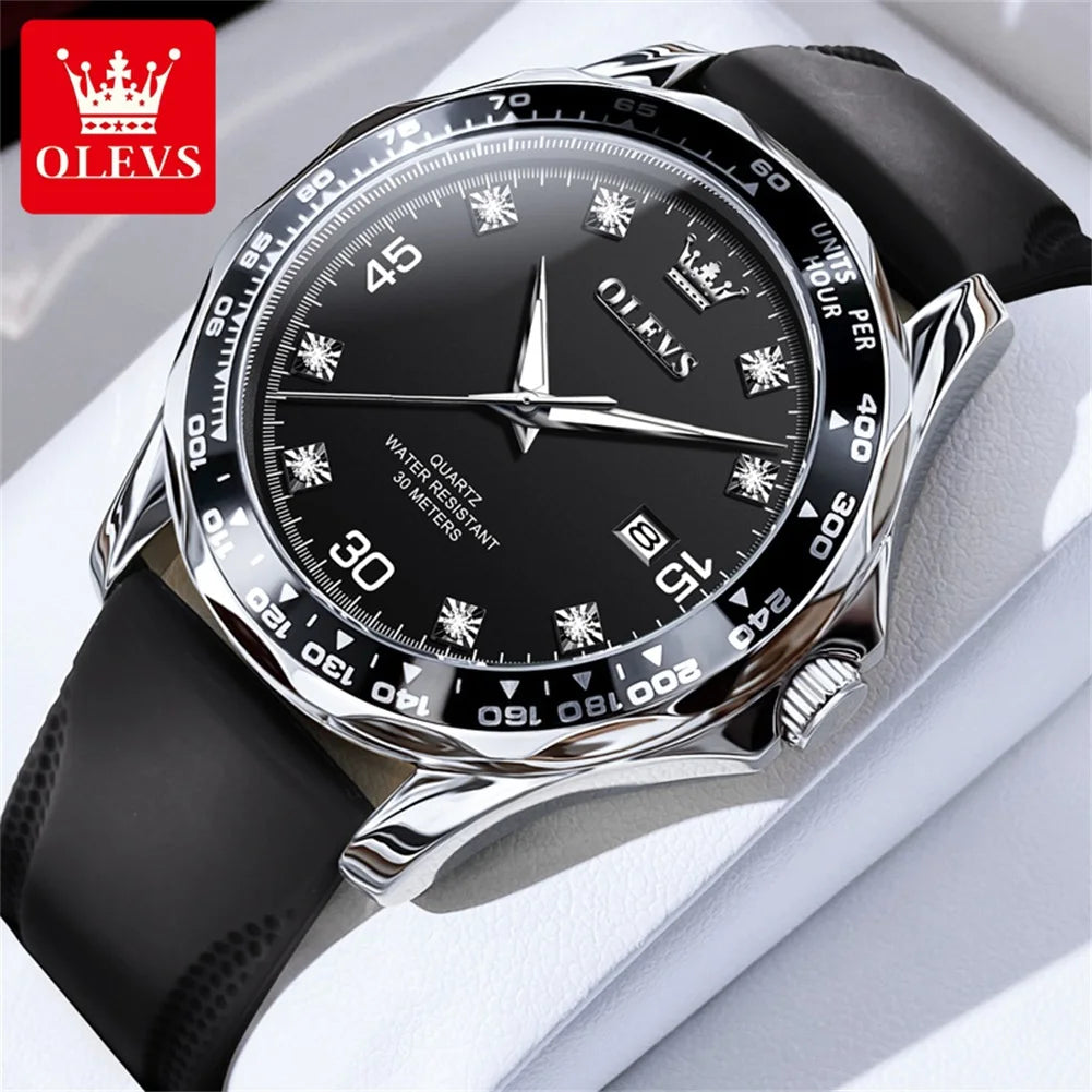 Men's Quartz Stainless Steel Watch with Auto Date