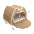 Solid Wood Enclosed Cat Villa Sisal Scratcher All Season