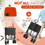 Heavy Duty Folding Wagon Cart with All Terrain Wheels