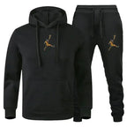 Men's Hooded Pullover and Jogger Pants Two-Piece Set
