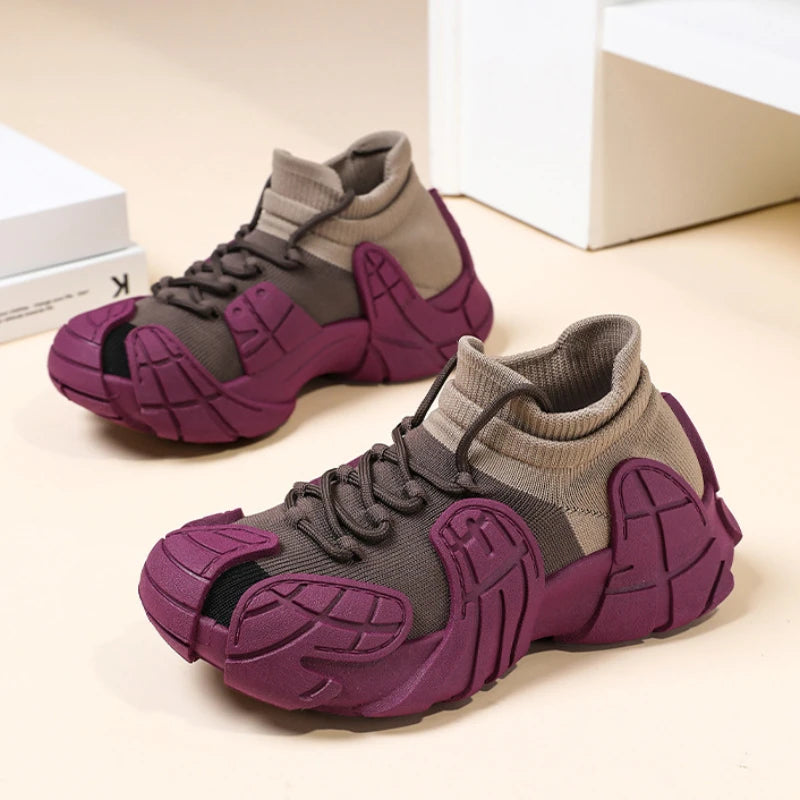 Women's High Top Lightweight Platform Vulcanized Sneakers