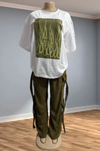 Women's Dashiki African Short Sleeve Top and Pants 2-Piece Set