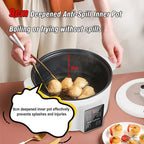 3.7-Quart Multifunctional Non-Stick Electric Hot Pot and Cooker
