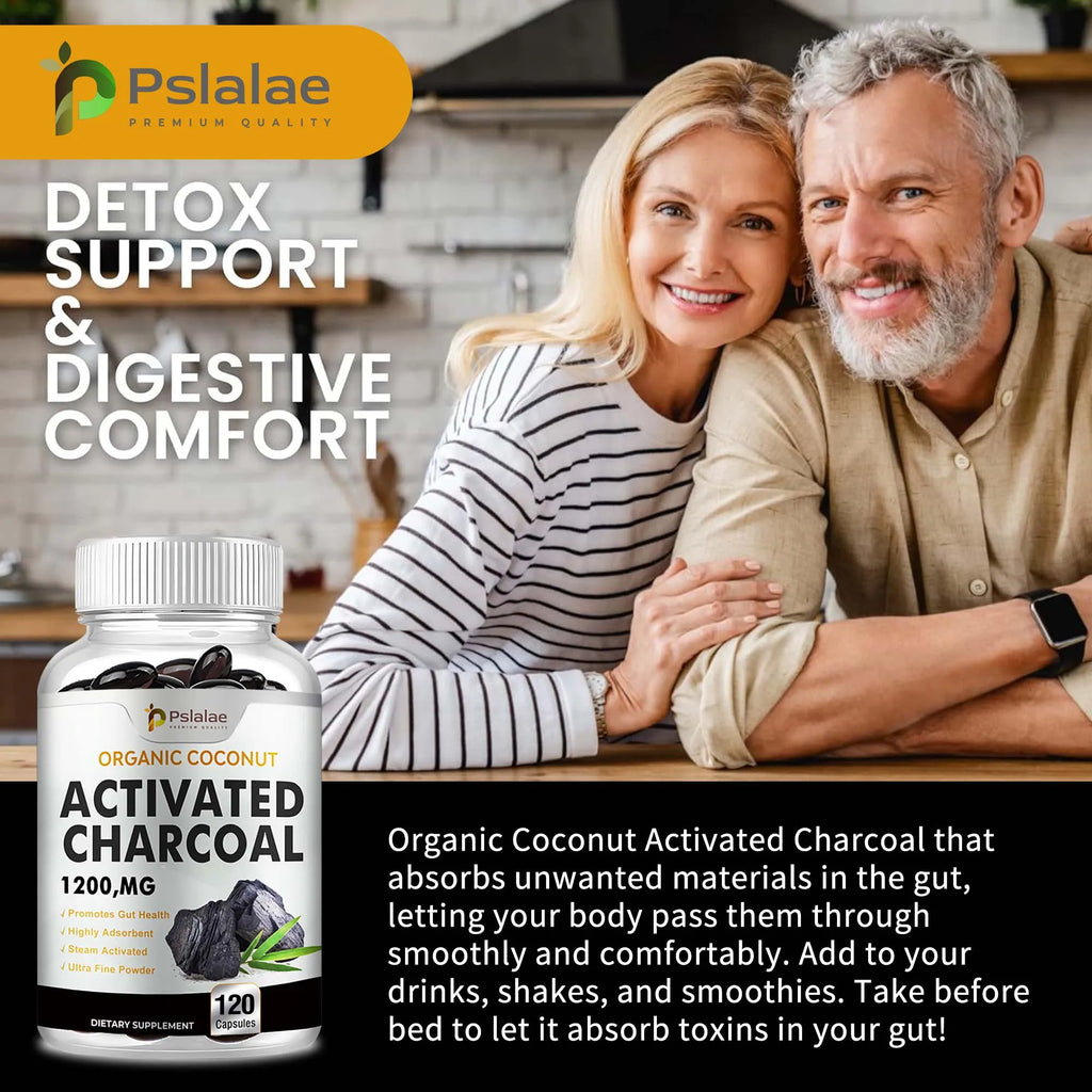 Activated Charcoal Capsules Digestive Bloating Relief