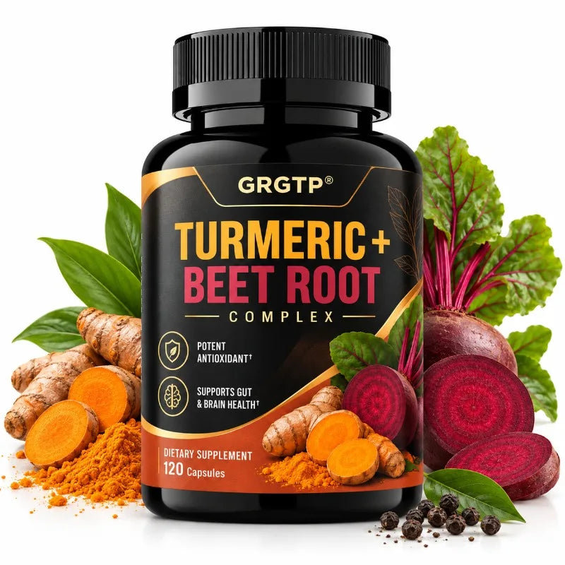 Turmeric Beet Root Complex Antioxidant Energy Supplement Capsules