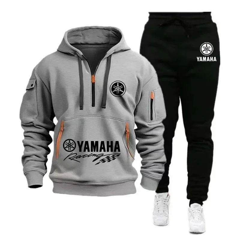 Men's Half Zip Hoodie and Jogger Pants Set