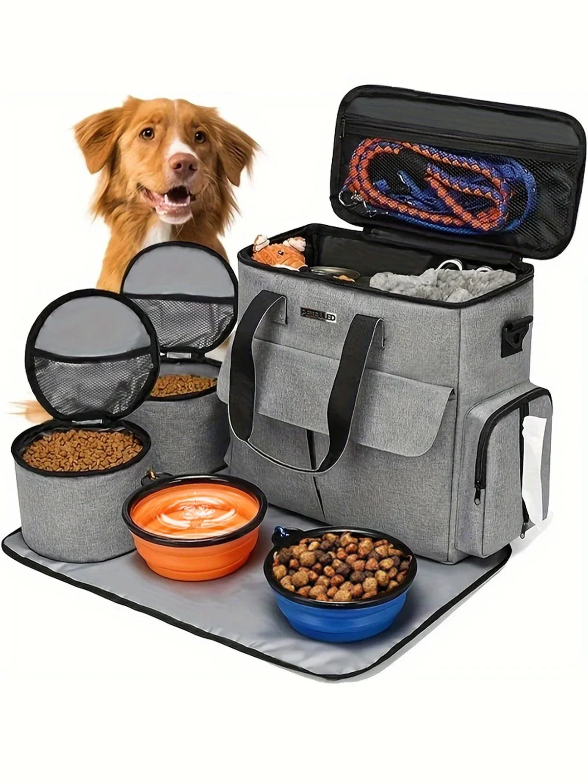 Large 6 PCS Airline Approved Dog Travel Bag Set