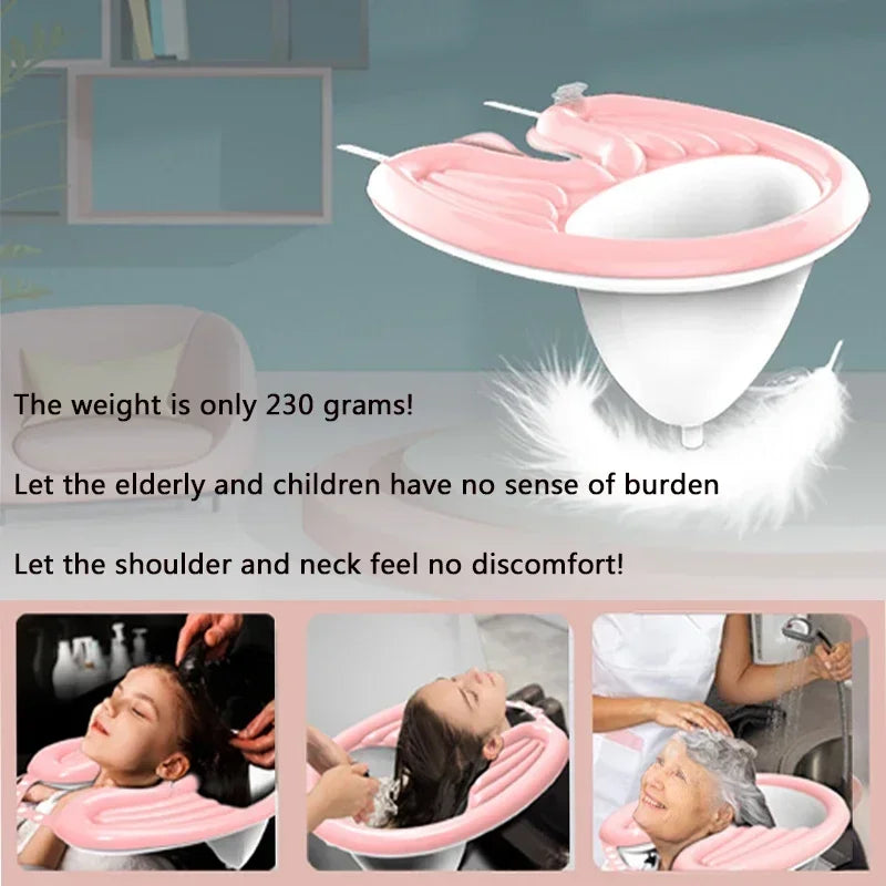 Inflatable Shampoo Basin Foldable Portable Hair Washing Tub
