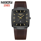 Men's Fashion Square Stainless Steel Quartz Wristwatch