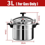 Aluminum Stovetop Pressure Cooker with Safety Lock for Gas Stove