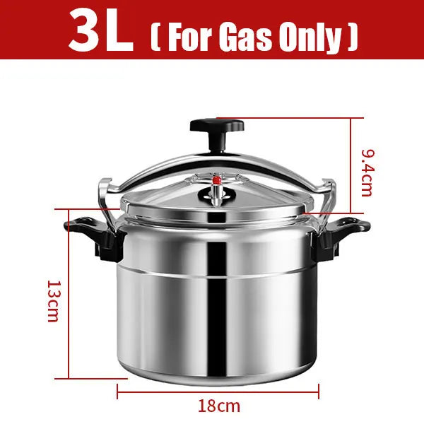 Aluminum Stovetop Pressure Cooker with Safety Lock for Gas Stove