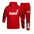 Men's Casual Hooded Sweatshirt and Jogging Pants Tracksuit Set