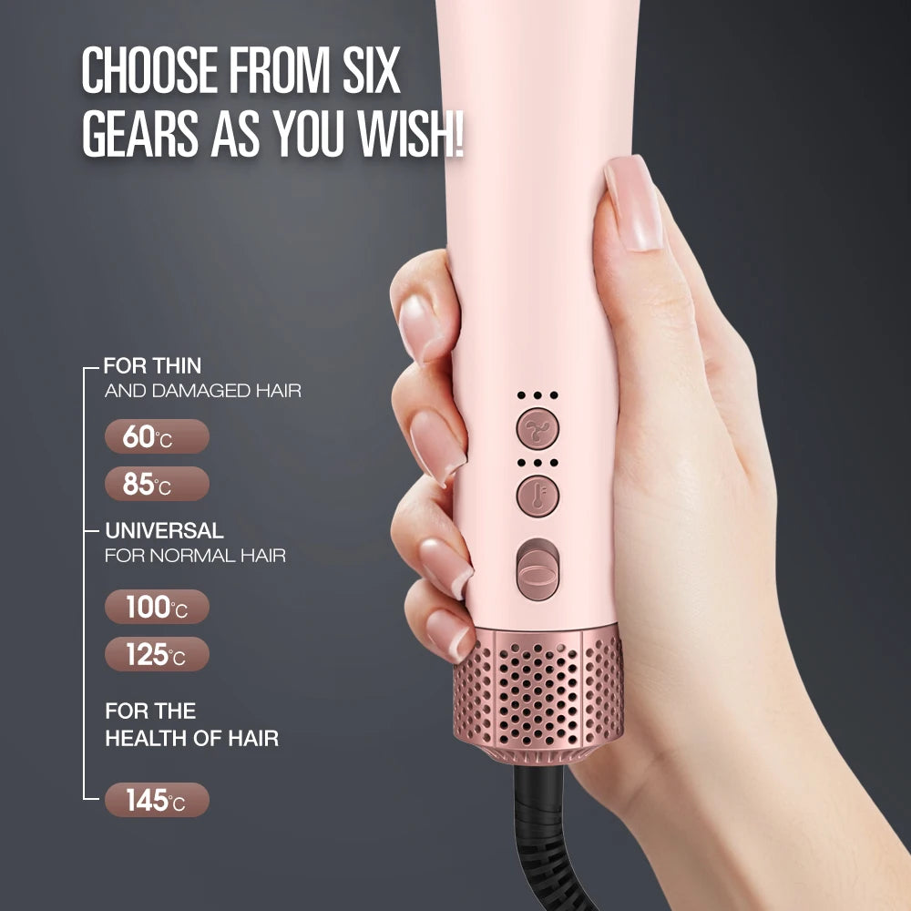 2-in-1 Hot Air Brush Hair Dryer and Styler