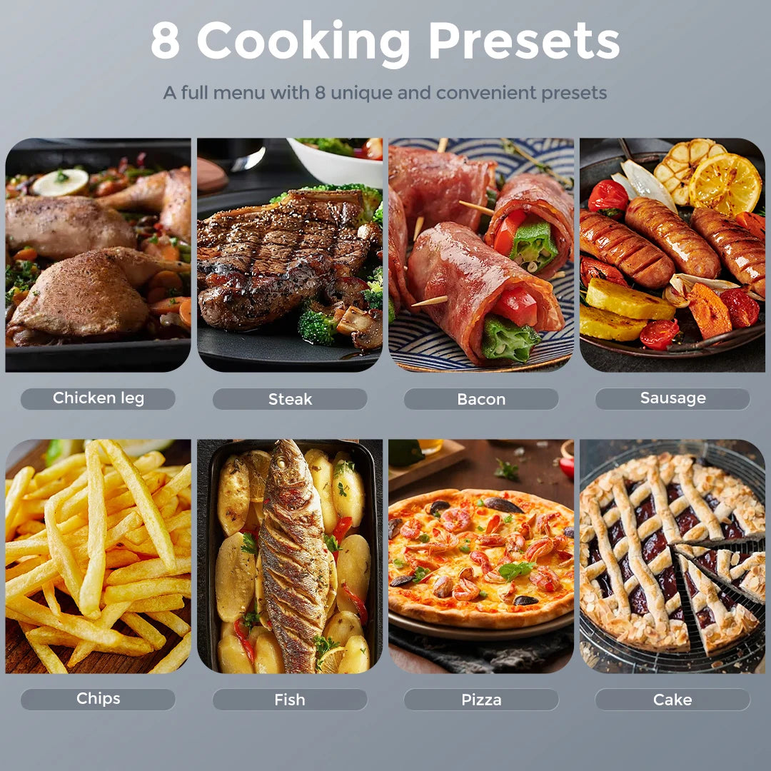 6-Quart 8-in-1 Digital Touchscreen Air Fryer with Ceramic Coating