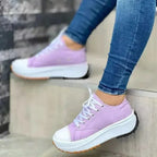 Women's Classic Canvas Platform Lace-Up Sneakers