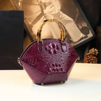 Women's Shell Bamboo Handle Handbag