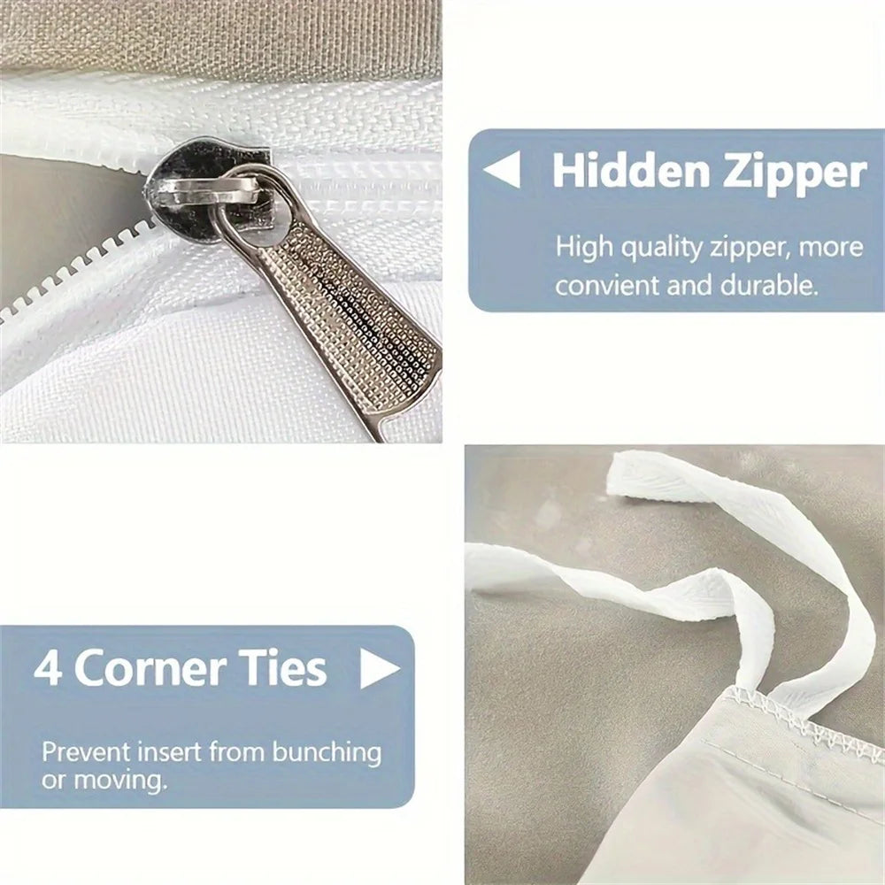 Beach-Inspired Duvet Cover Set with Pillowcases