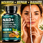 NAD+ Resveratrol Capsules Cell Repair Energy Immune Support