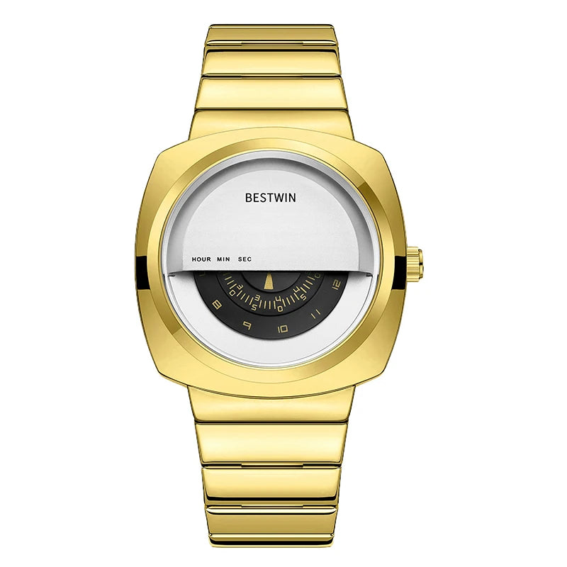 Men's Luxury Creative Stainless Steel Quartz Wristwatch