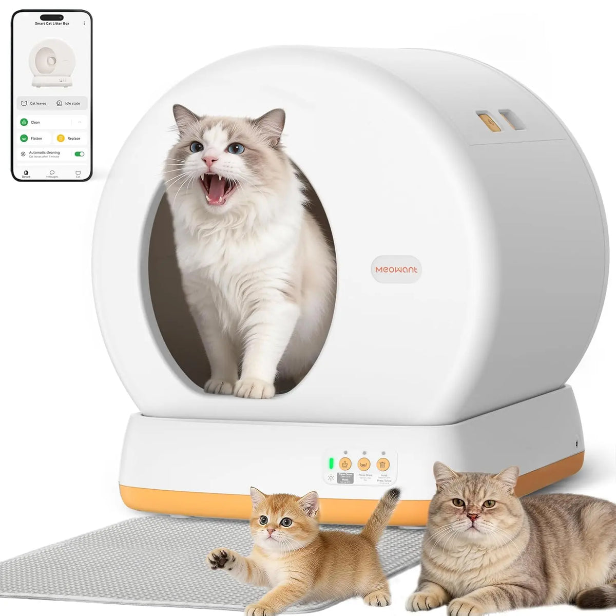 Extra Large Automatic Self Cleaning Cat Litter Box for Cats