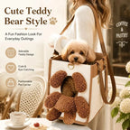 Cute Teddy Bear Dog Cat Portable Pet Backpack Tote Carrier