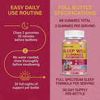 L-Theanine and Herbal Blend Sleep Support Dietary Supplement Gummies