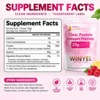 Clear Protein Collagen Peptides Powder Raspberry Lemonade