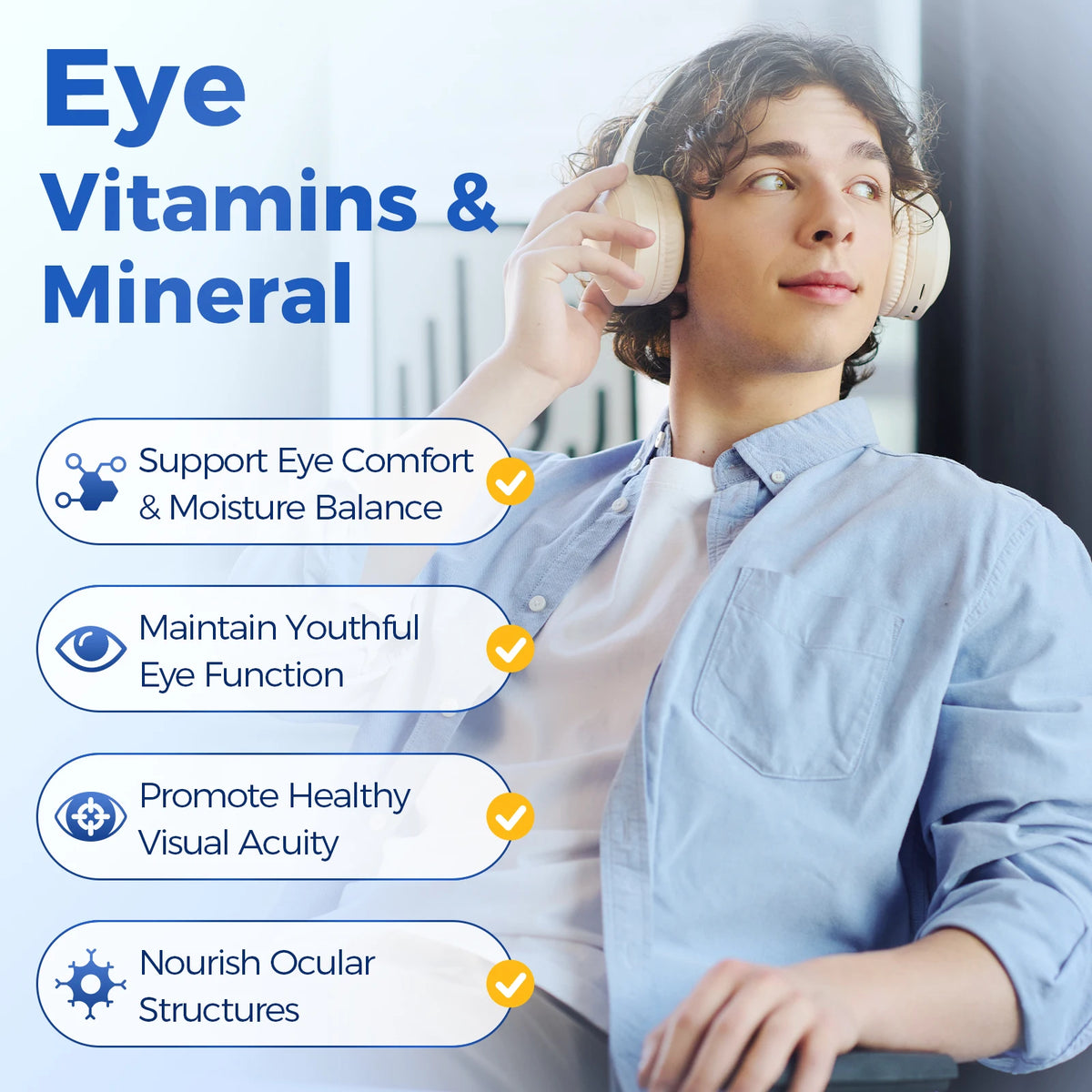 Eye Vitamin with Lutein & Zeaxanthin Vision Support Supplement