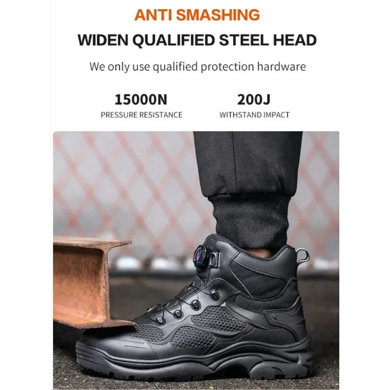 Men's Steel Toe Puncture-Proof Work Boots
