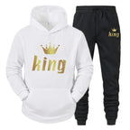 King & Queen Couple Hoodie and Jogger Pants Set