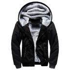 Men's Thick Warm Fleece Hooded Jacket and Pants Set