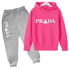 Kids' Printed Hooded Sweatshirt and Pants 2-Piece Set