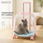 Breathable Space Capsule Rolling Pet Carrier Backpack for Cats Dogs
