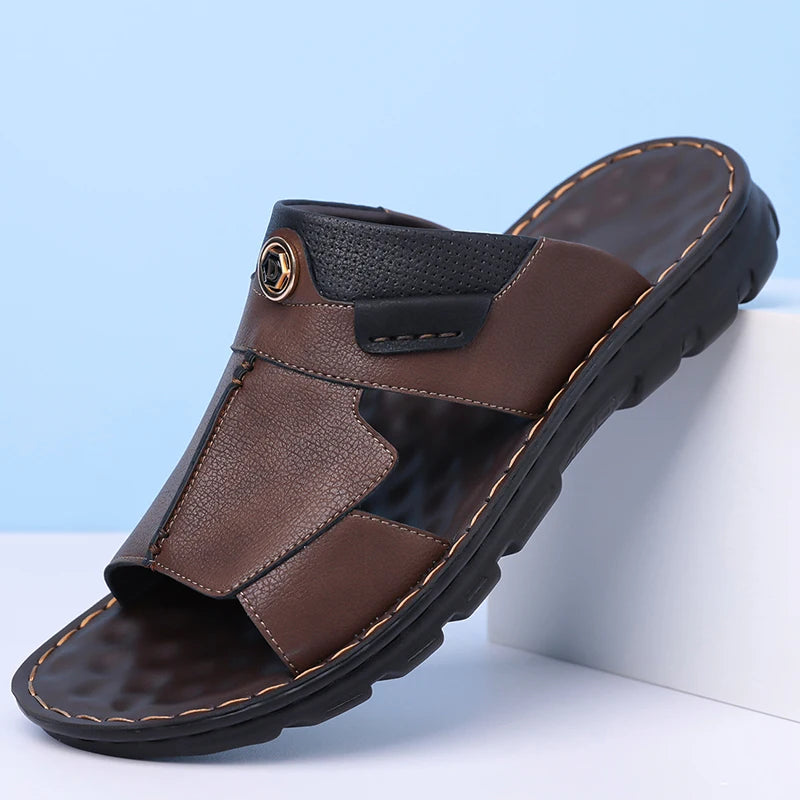 Men's Casual Color Block Beach Slide Sandals DH8917