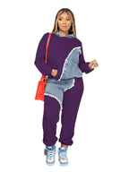Women's African Patchwork Top and Pants Two-Piece Set