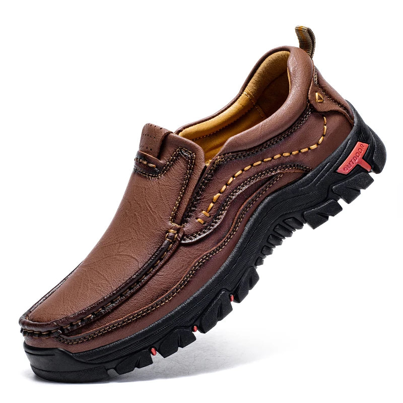Men's Handmade Leather Slip-On Driving Shoes
