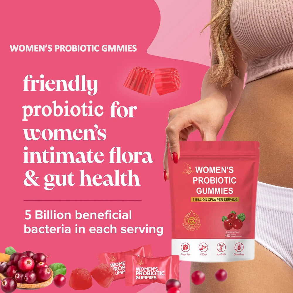 Women's Feminine Balance Health Support Dietary Supplement Gummies