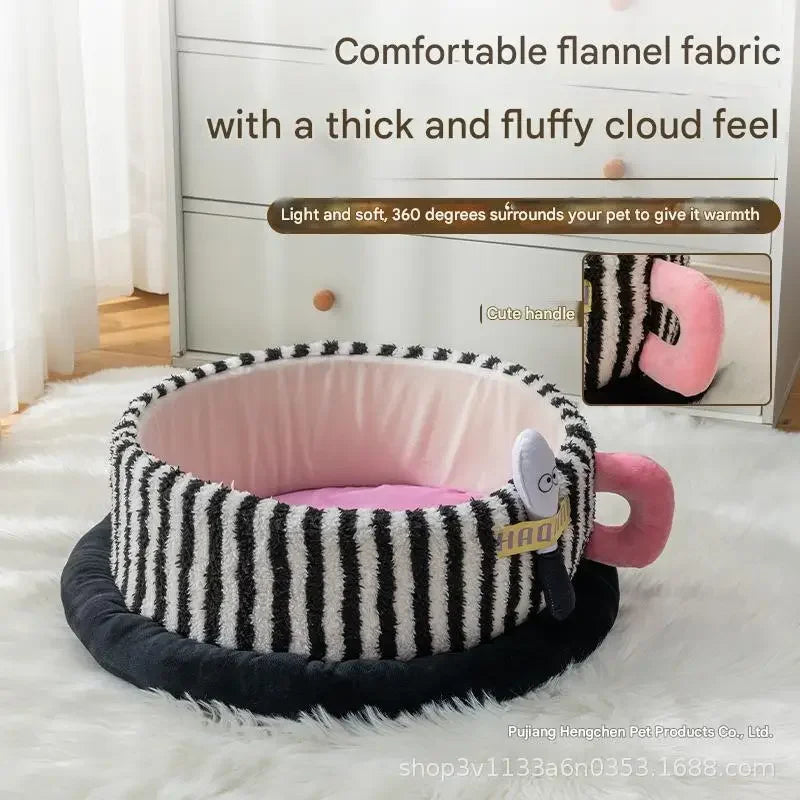 Striped Corduroy Pet Bed Set