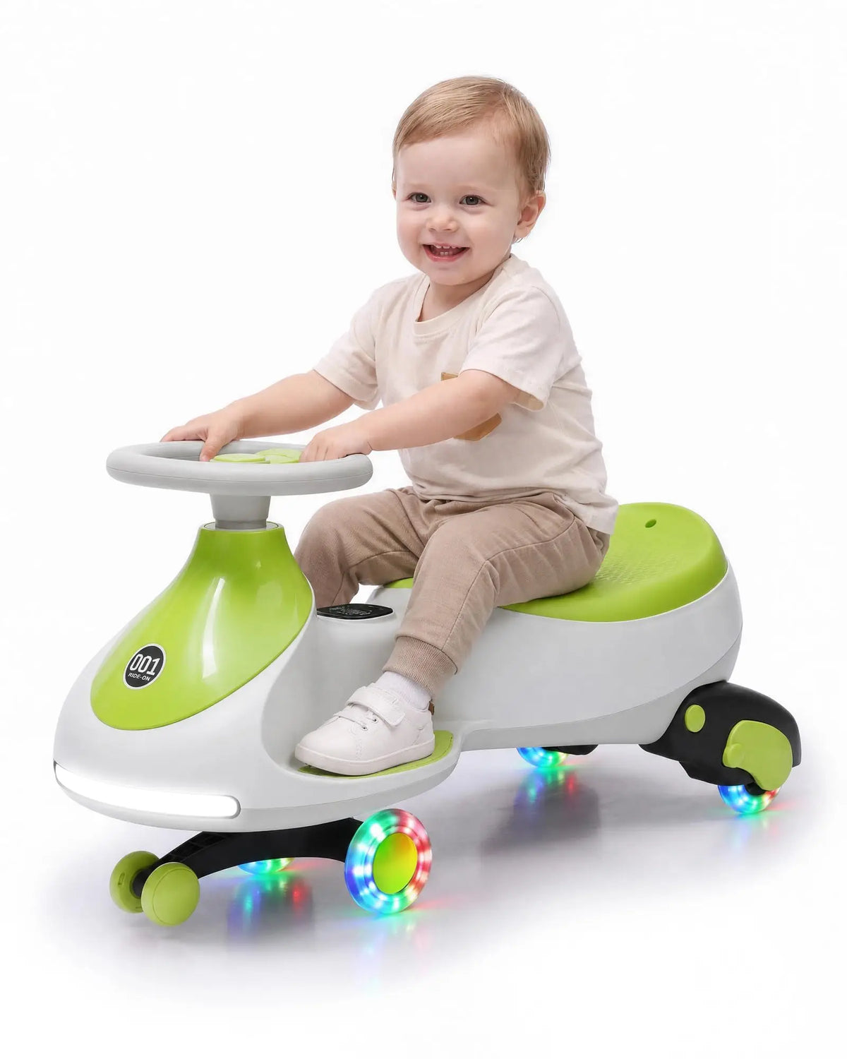 Kids 12V Electric Wiggle Car 2-in-1 Ride-On Toy