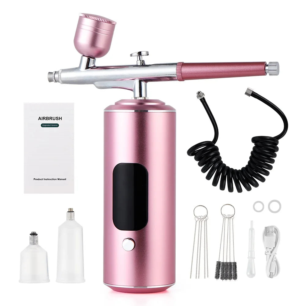Rechargeable Wireless Airbrush Kit with Compressor Spray Gun