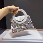 Women's Fashion Rhinestone Minaudiere Crossbody Handbag