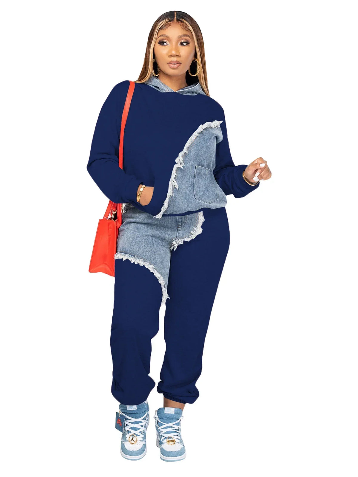 Women's African Patchwork Top and Pants Two-Piece Set