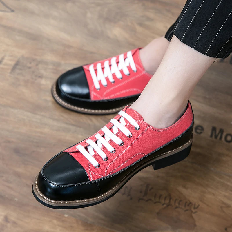 Men's Casual Lace-Up Platform Oxford Loafers